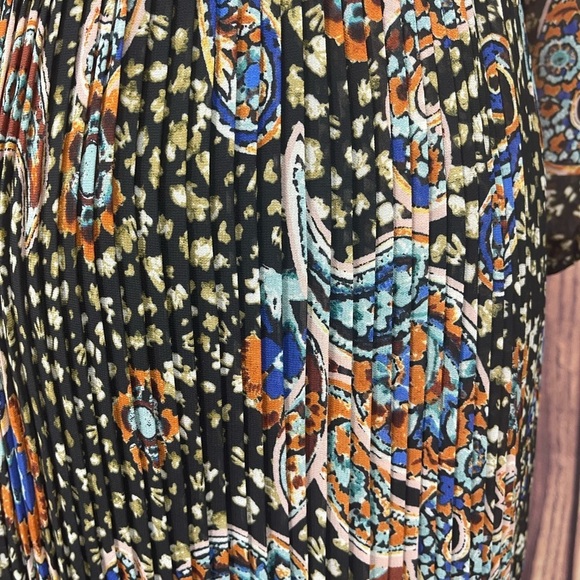 DR2 boho paisley lined boho 3/4 sleeves tassels dress women’s size S? - Picture 7 of 15